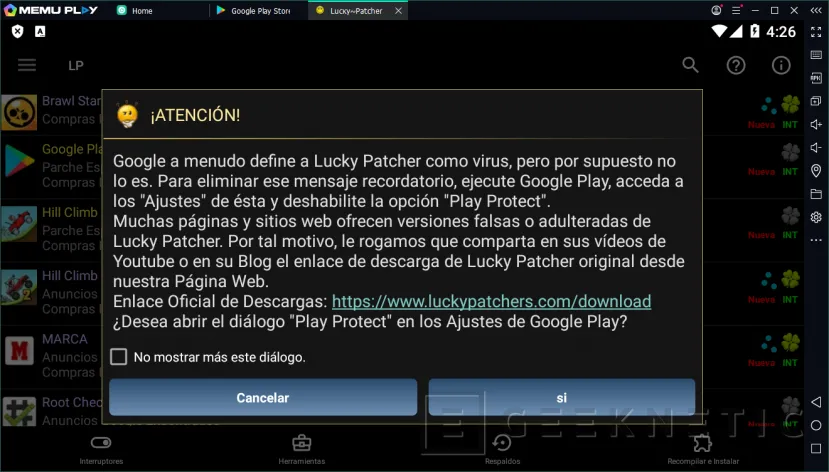 Geeknetic Lucky Patcher: Cómo modificar aplicaciones de Android 4