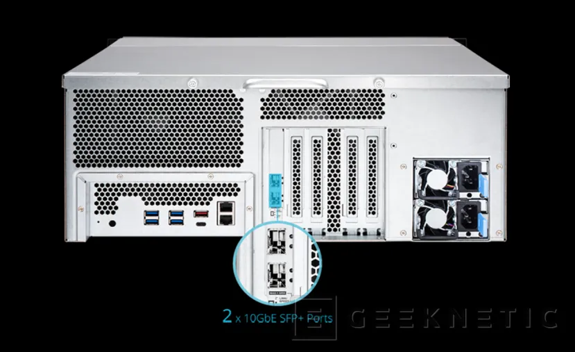 Geeknetic QNAP ha presentado el NAS TS-h2477XU-RP con CPU Ryzen 7 3700X y capacidad para 24 discos SATA 3