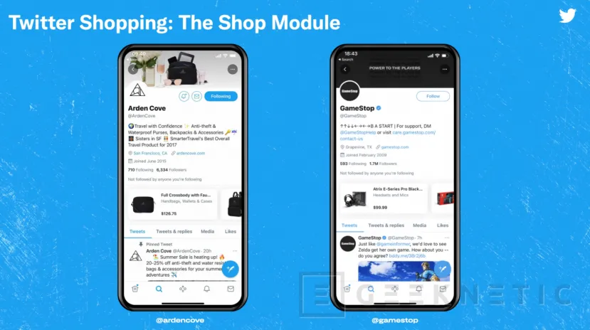 Geeknetic Twitter está probando una sección de tienda para marcas 1