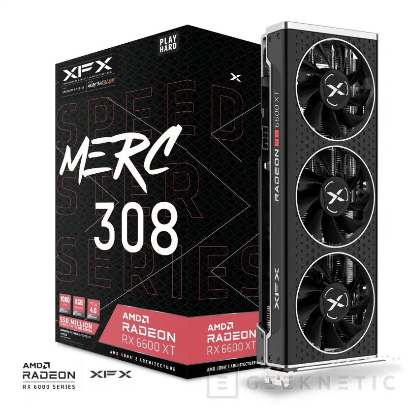Geeknetic AMD anuncia la Radeon 6600 XT, con 8GB de Memoria y 2,3GHz en GPU 3