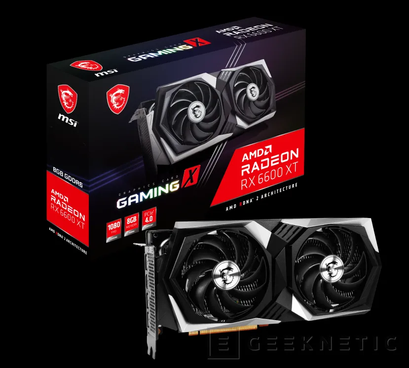 Geeknetic AMD anuncia la Radeon 6600 XT, con 8GB de Memoria y 2,3GHz en GPU 8