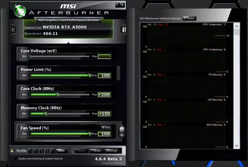 Geeknetic MSI Afterburner ahora puede overclockear tarjetas NVIDIA para servidores basadas en Ampere RTX 1