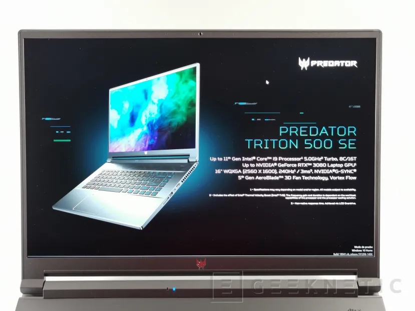 Geeknetic Acer Predator Triton 500 SE Preview con Core i9-11900H y RTX 3080 en tan solo 19,99 mm 4