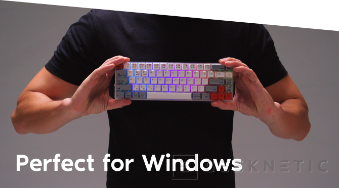 Geeknetic El Epomaker NT68 es un pequeño teclado mecánico, con RGB, inalámbrico y magnético para ser adherido a portátiles 4