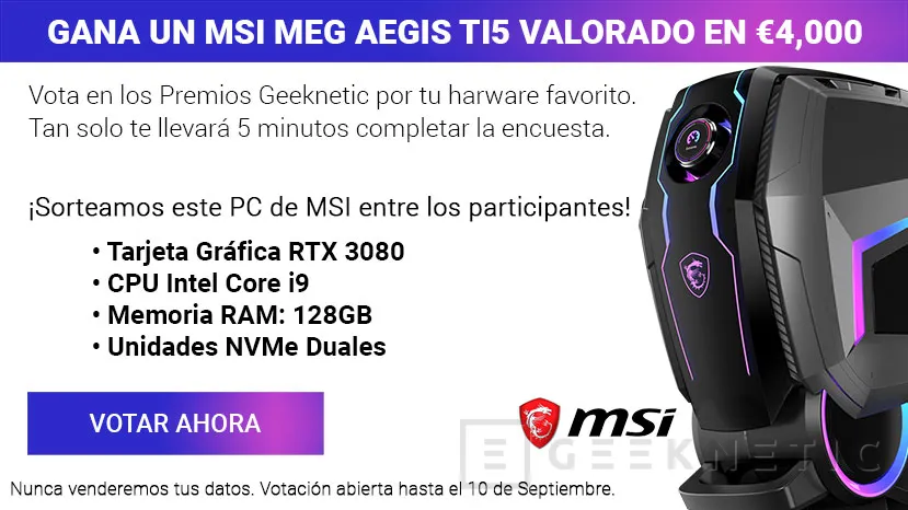 Geeknetic ¡Vota en los Premios Geeknetic 2021 y Gana un PC MSI de 4000 Euros! 1