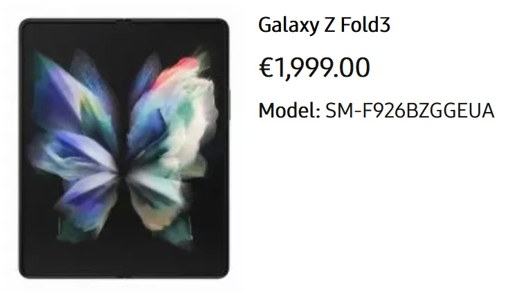 Geeknetic Se filtran todos los precios del evento Unpacked de Samsung: el Galaxy Z Fold3 alcanzará los 1999 Euros 1