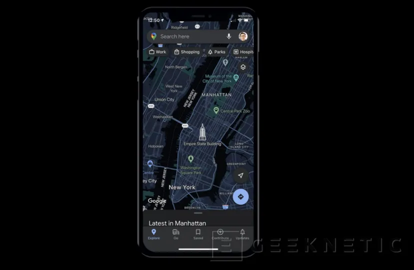 Geeknetic Google Maps para iOS recibirá modo oscuro este mes 1