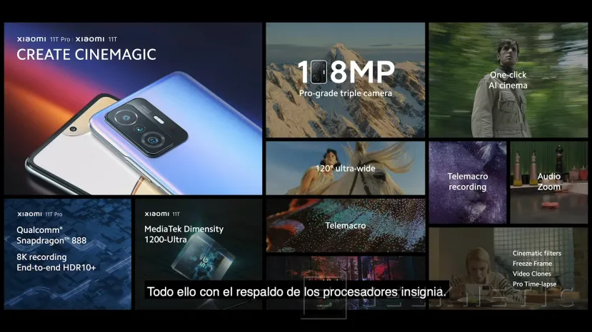 Geeknetic Xiaomi lanza los 11T y 11T Pro con cámara de 108 MP y carga rápida de 120 W en la versión Pro 1