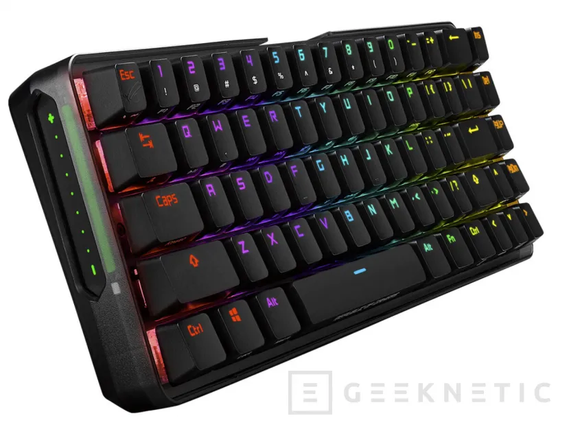Geeknetic ASUS incluye sus propios interruptores mecánicos en el teclado inalámbrico ROG Falchion 3