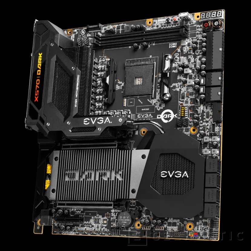 Geeknetic EVGA pone a la venta la placa X570 Dark para procesadores AMD con diseño de 17 fases y refrigeración activa en los VRM 1