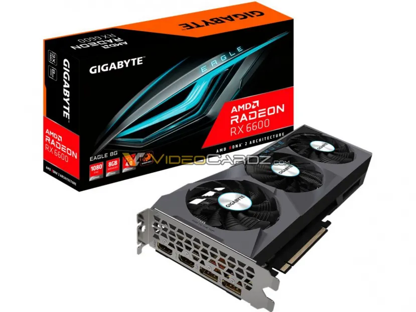 Geeknetic Filtradas unas imágenes de la Gigabyte AMD Radeon RX 6600 Eagle con 8 GB de memoria VRAM GDDR6 1