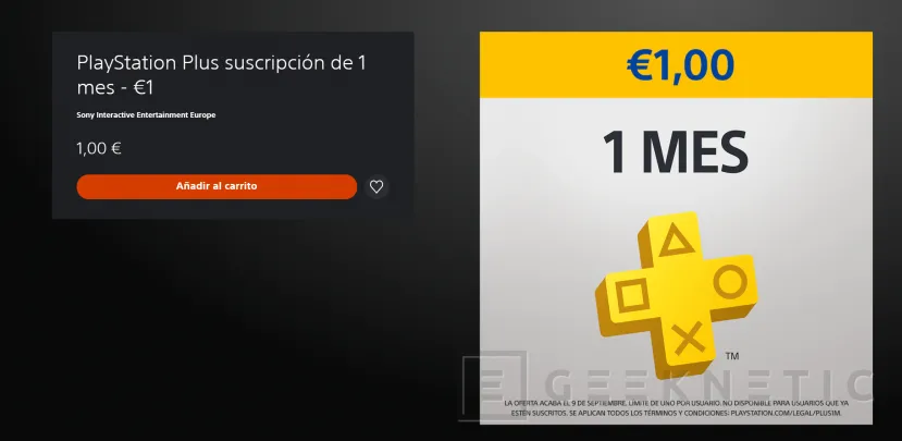 1 mes de suscripción PlayStation por solo 1 euro, obtendrás hasta 6 y otros beneficios