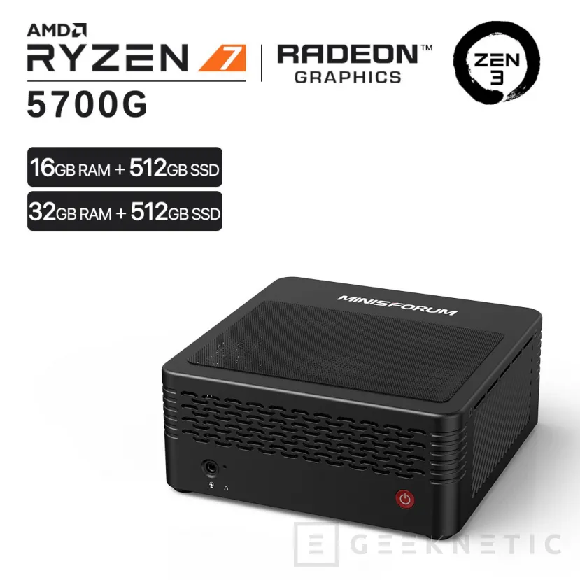 Geeknetic El Minisforum X500 con procesador AMD Ryzen 5700G, gráficos RDNA 2 y hasta 64 GB de RAM cabe en la palma de la mano 1