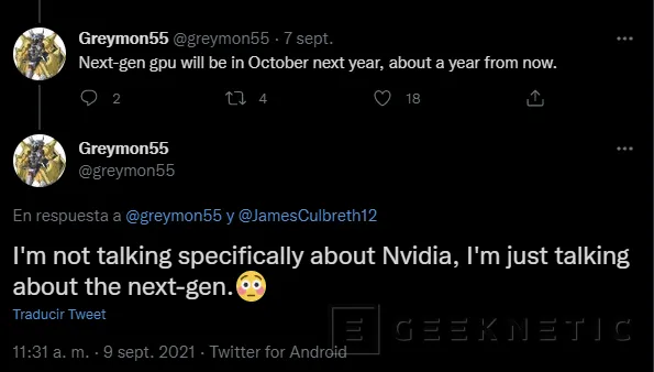 Geeknetic Las NVIDIA RTX 40 y AMD RX 7000 llegarán en octubre del 2022 según los últimos rumores 1