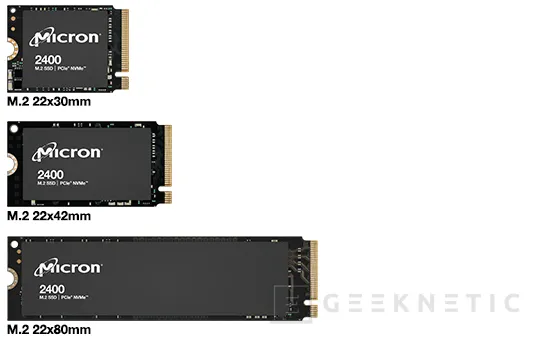 Geeknetic Micron lanza las unidades SSD 2400 con memorias QLC de 176 capas y 2 TB en formato M.2 2230 2