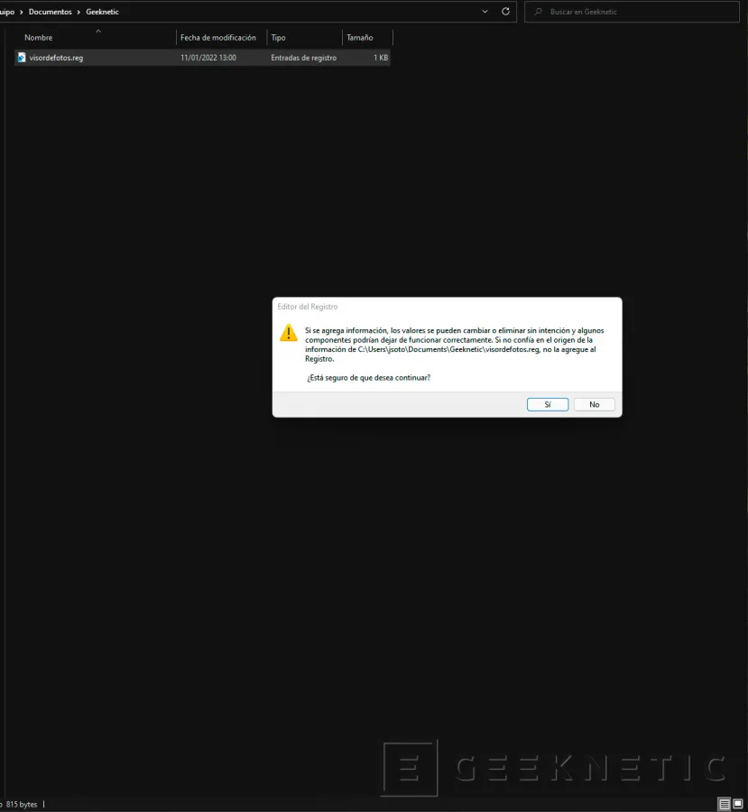 Geeknetic Windows 11: Cómo volver al visualizador de fotos clásico de Windows 7 7