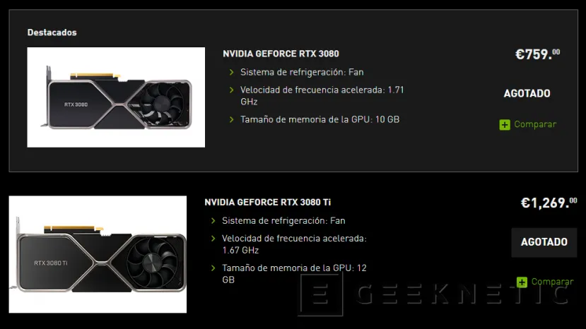 Geeknetic NVIDIA incrementa los precios entre 20 y 100 euros de sus tarjetas gráficas Founders Edition 2