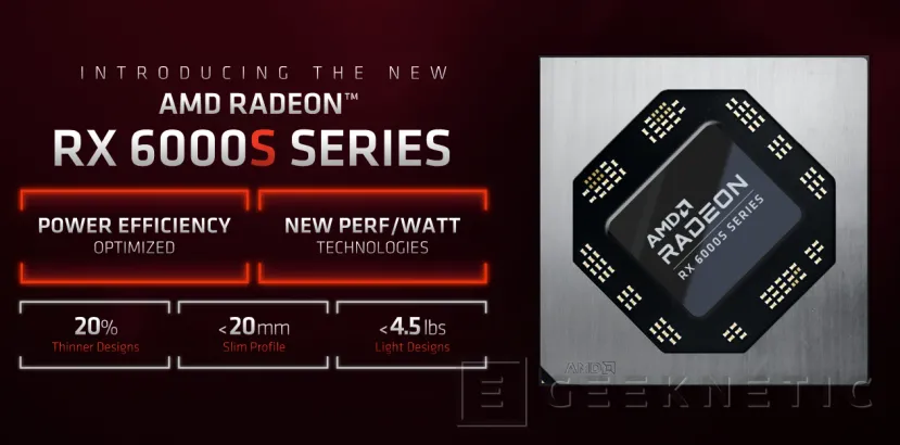 Geeknetic AMD anuncia sus gráficas Radeon RX 6000S para portátiles gaming finos y ligeros 1