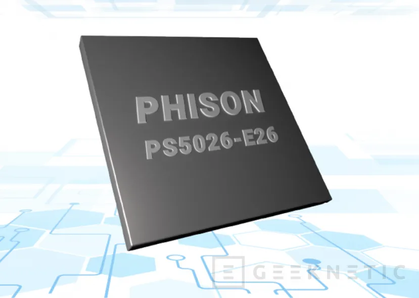 Geeknetic La nueva controladora Phison PS5026-E26 para SSD PCIe 5.0 superará los 10 GB/s 1