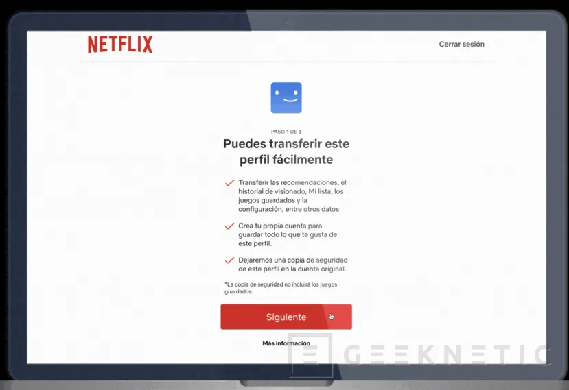 Geeknetic Netflix permite transferir de cuenta los perfiles de usuario 1