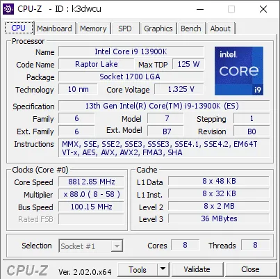 Geeknetic Nuevo récord de overclock llevando un Intel Core i9-13900K hasta los 8.812,85 MHz 1