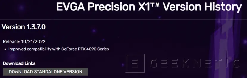 Geeknetic EVGA Precision X1 recibe soporte para las RTX 4090 pese al abandono del mercado de gráficas 1