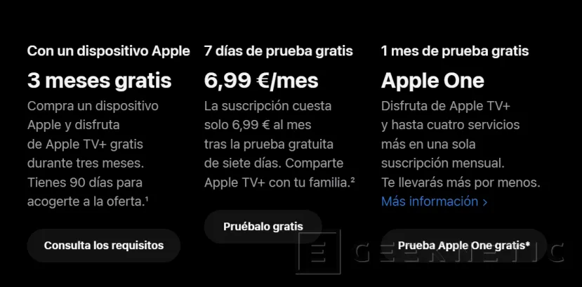 Geeknetic Apple sube de precio sus servicios One, Music y TV Plus en hasta 3 euros más al mes 2