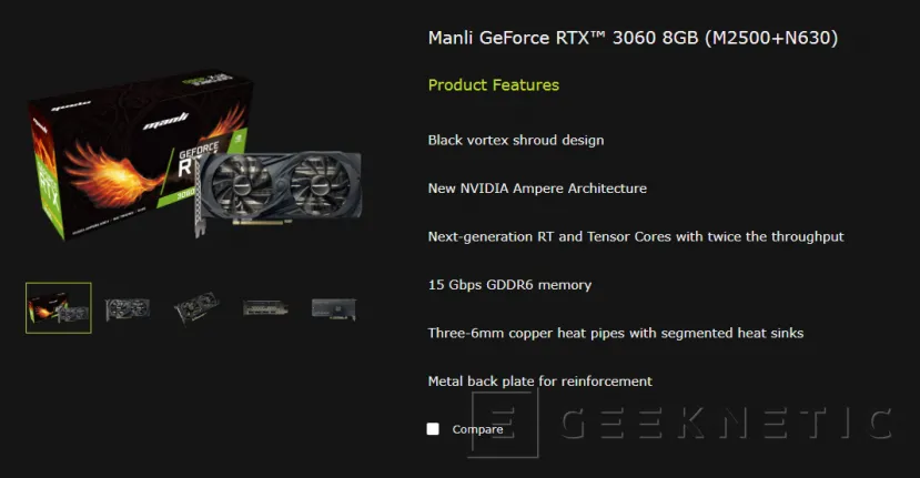 Geeknetic La nueva NVIDIA RTX 3060 con 8 GB de VRAM tiene un bus de memoria más lento 3