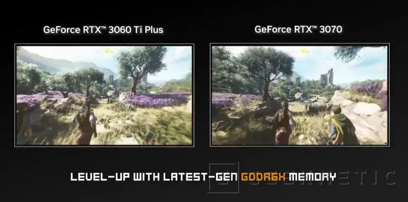 Geeknetic GALAX has presented a video with better performance on the RTX 3060 Ti with GDDR6x than on the RTX 3070 1