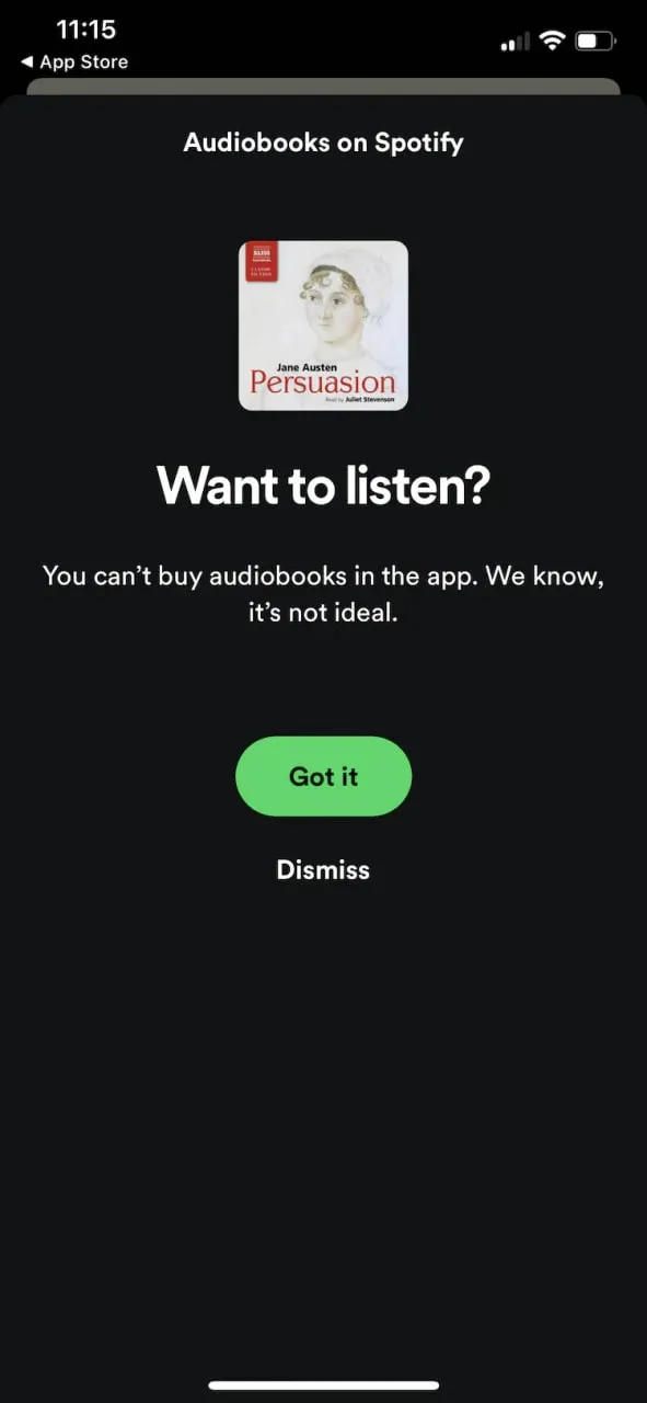 Geeknetic Spotify retira las compras de audiolibros de la aplicación de iOS tras el bloqueo de Apple 1