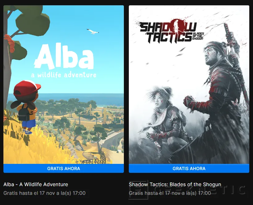 Geeknetic Obtenha para Alba uma aventura de vida selvagem ou Shadow Tactics: Blades of the Shogun gratuitamente na Epic Games Store 1