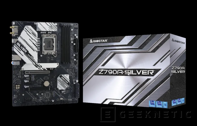 Geeknetic Nueva placa BIOSTAR Z790-A Silver con ranura para tarjetas PCIe 5.0 x16 y 3 SSD M.2 PCIe 4.0 1