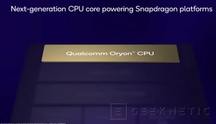 Geeknetic La Próxima Arquitectura de CPU Qualcomm Oryon sustituirá a los actuales núcleos Kryo en SoCs Snapdragon 1