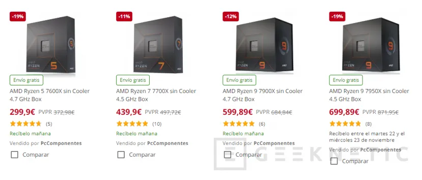 Geeknetic El AMD Ryzen 9 7950x baja hasta los 699,89 euros este Black Friday 1
