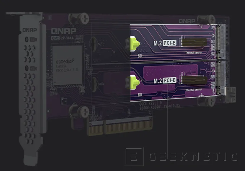 Geeknetic Nuevas tarjetas PCIe QNAP QM2 con doble puerto M.2 NVMe PCIe 3.0 2