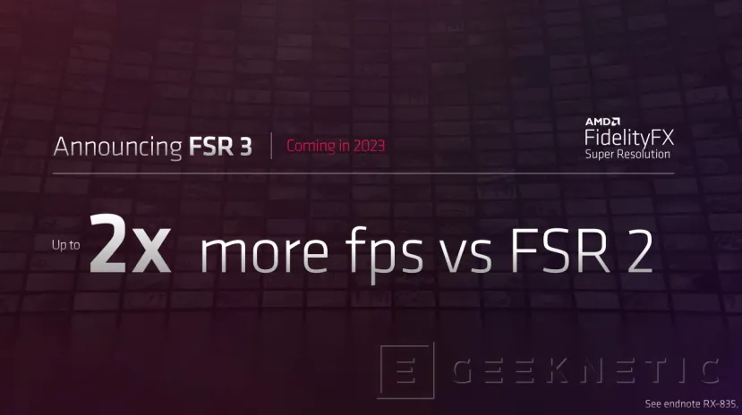 Geeknetic AMD presenta el FSR 3, que ofrece 2 veces los FPS de su predecesor a la misma calidad 2