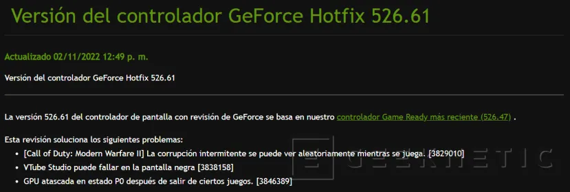 Geeknetic NVIDIA lanza los drivers 526.61 Hotfix para arreglar los parpadeos de sus gráficas con el COD: Modern Warfare II 1