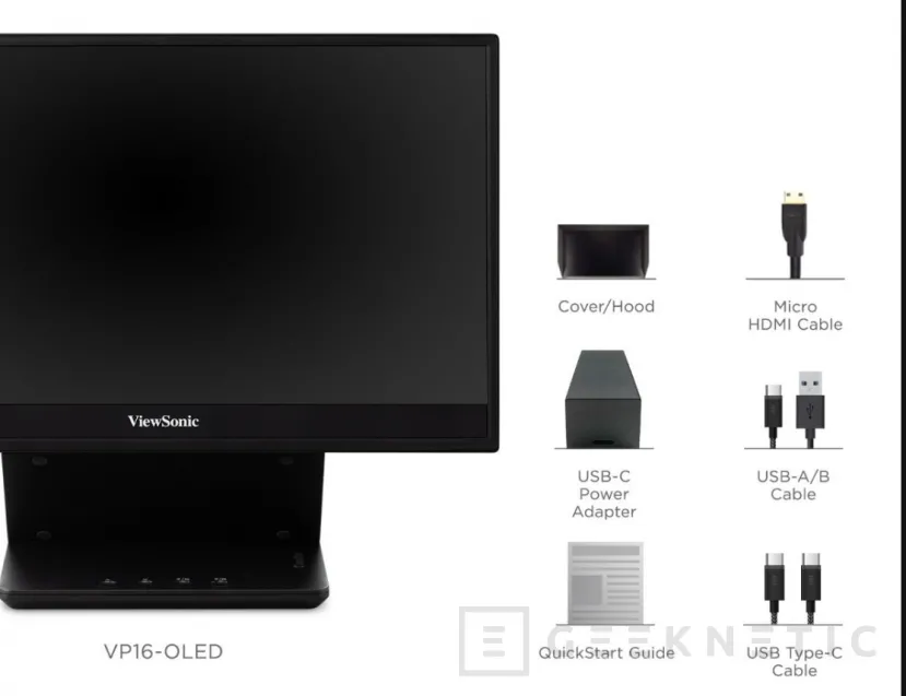 Geeknetic ViewSonic ColorPro VP16: Monitor Portátil con panel OLED de 15,6 pulgadas y USB-C 4