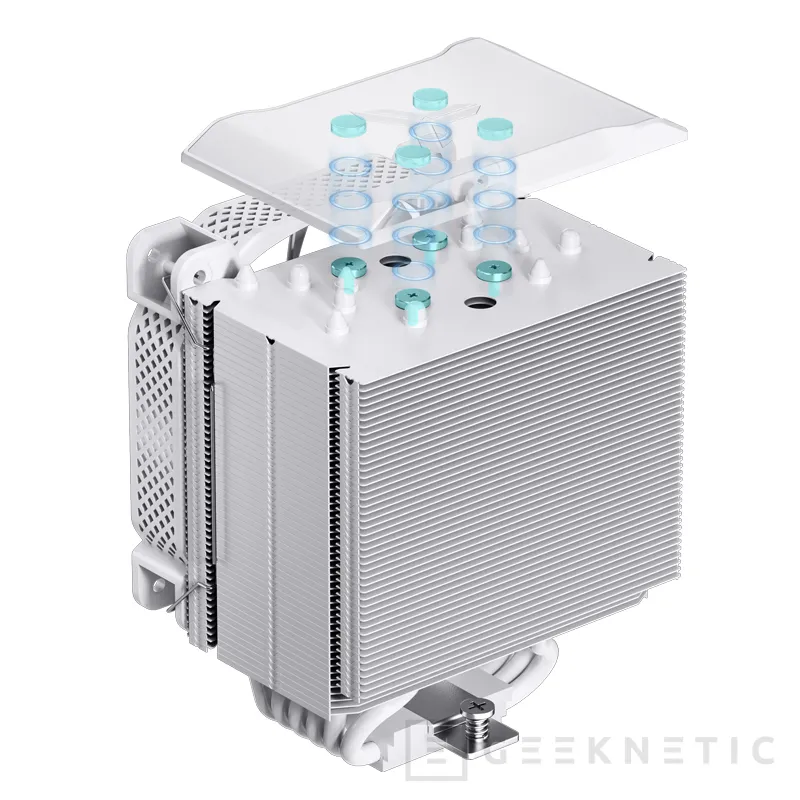 Geeknetic Jonsbo launches the new HX6240 tower format heatsink in black or white weighing more than 1 kg 3