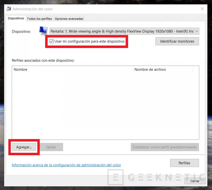 Geeknetic Cómo instalar perfiles de calibración de la pantalla en Windows 6