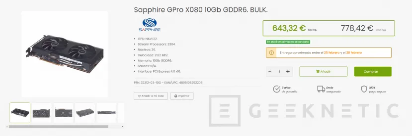 Geeknetic La tarjeta para minar criptomonedas Sapphire GPRO X080 baja su precio hasta alcanzar el recomendado por el fabricante 2