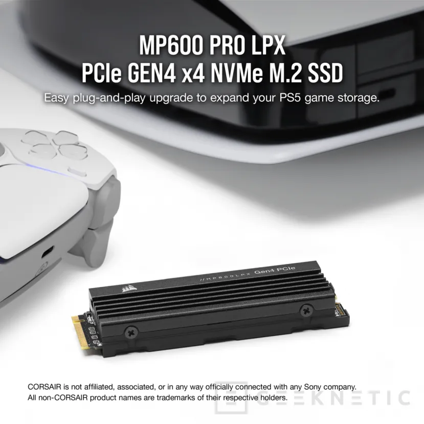 Geeknetic Corsair lanza la unidad SSD M.2 MP600 PRO LPX diseñada para PlayStation 5 con hasta 7.100 MB/s 3