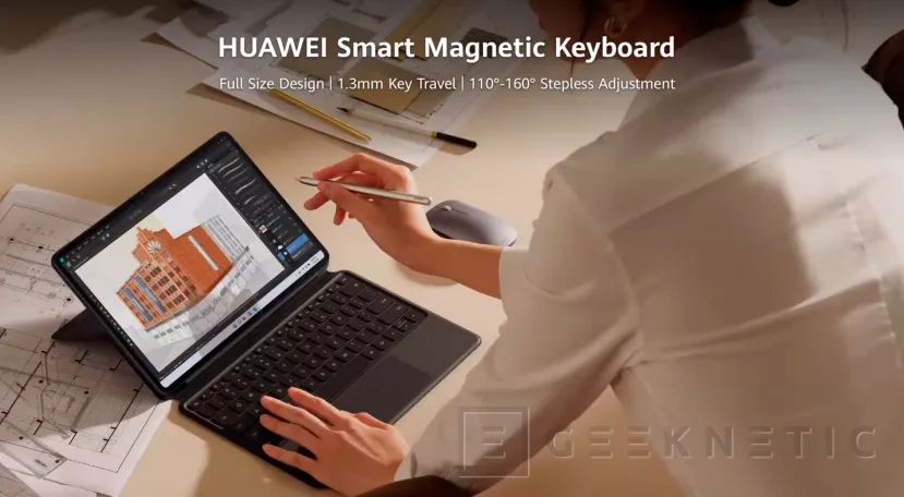 Geeknetic El Huawei MateBook E con formato de tablet es un PC fino, ligero y potente con pantalla OLED 3