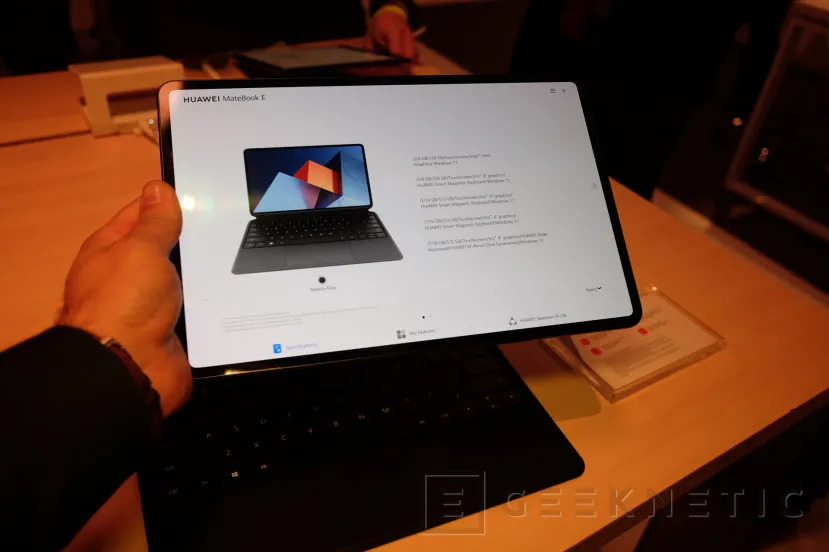 Geeknetic El Huawei MateBook E con formato de tablet es un PC fino, ligero y potente con pantalla OLED 5
