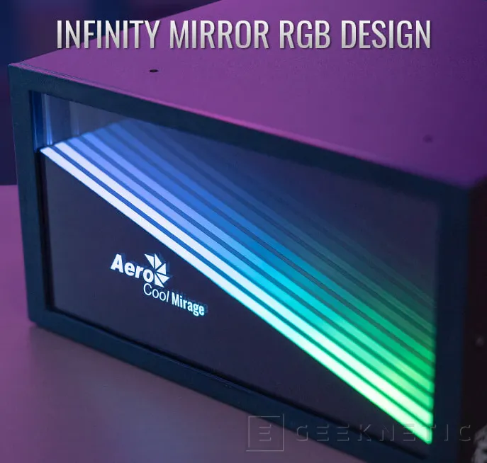 Geeknetic Nuevas fuentes AeroCool Mirage Gold con hasta 850W  y LEDs ARGB con efecto espejo infinito 2