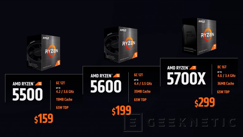 AMD ha presentado 6 nuevos procesadores de la serie 4000 y 5000