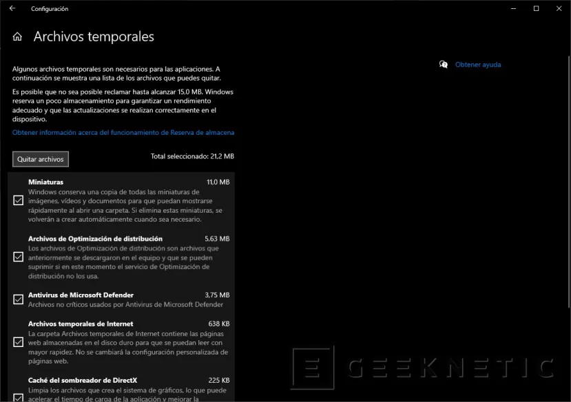 Geeknetic Cómo Eliminar los Archivos Temporales en Windows 10 7
