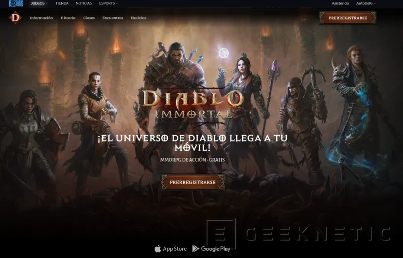 Geeknetic Blizzard abre el prerregistro del Diablo Immortal para Smartphones  1