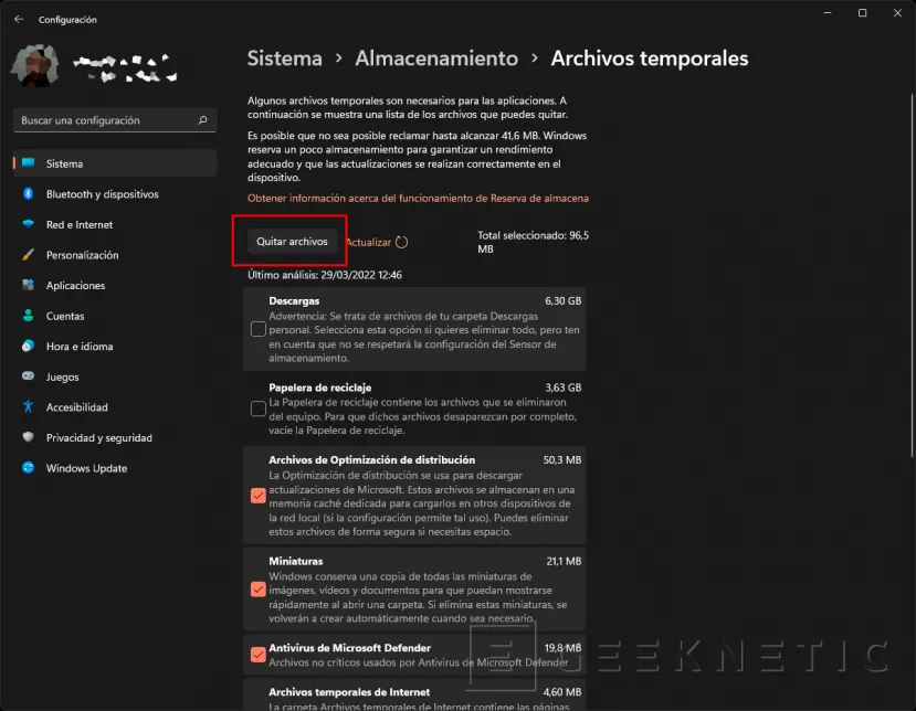Geeknetic Cómo Eliminar los Archivos Temporales en Windows 11 11
