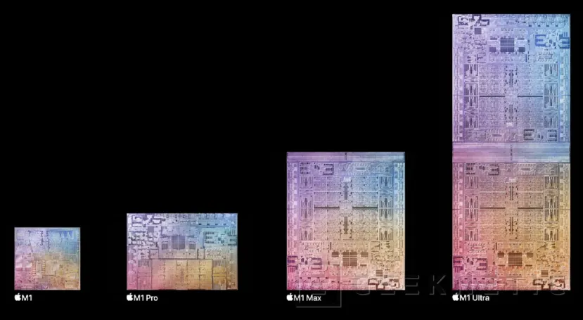 Geeknetic Apple lanza el nuevo procesador M1 Ultra con dos dies de M1 Max 2